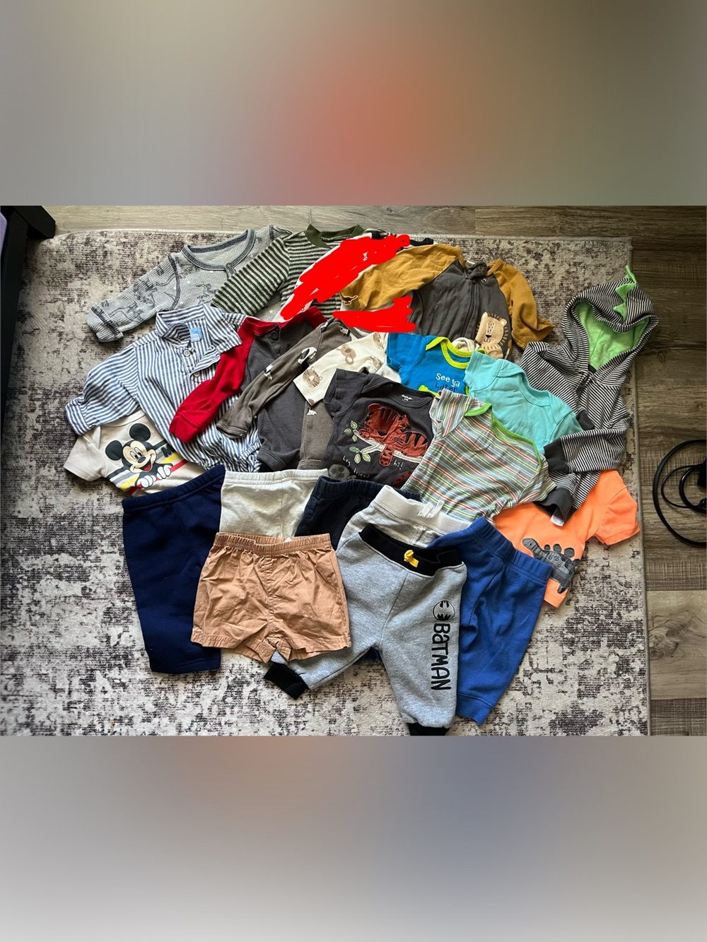 (3/5) 21 piece baby boy clothes bundle: sizes 0-3m